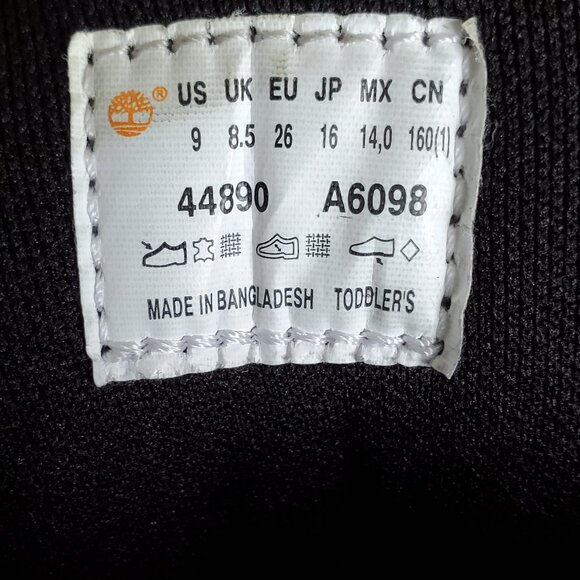 Timberland Black Toddler Waterproof Cushioned Field Boot SZ 9 - Picture 8 of 11